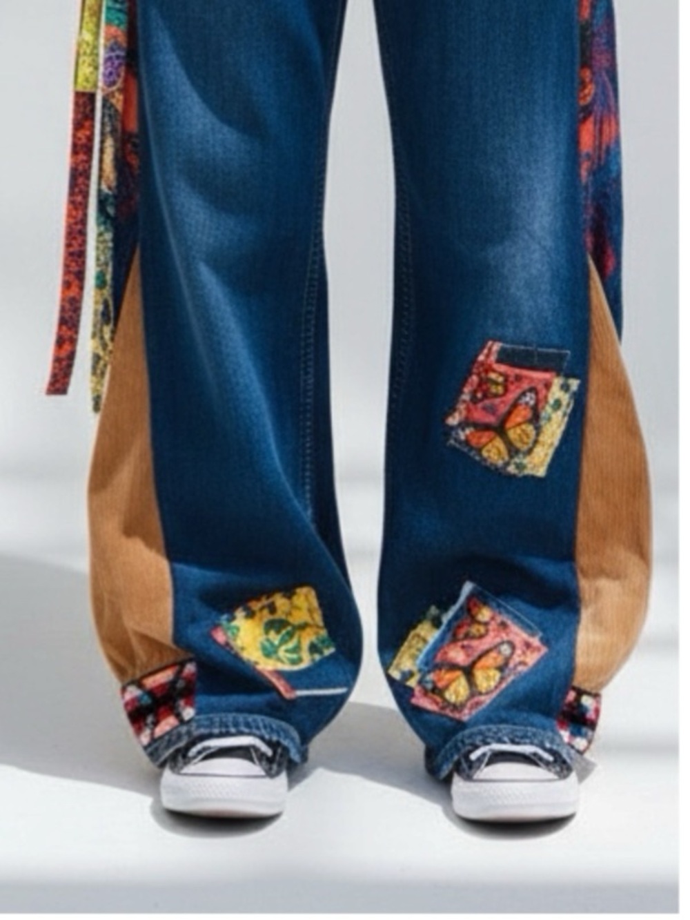 Bell bottom Jeans Unisex Upcycled Mens Jeans - Picture 6 of 13